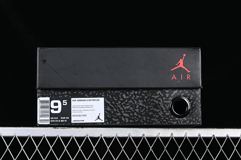 All categories Air Jordan Jordan series basketball shoes Air Jordan 3 pure original Air Jordan 3 Retro Black Cement (2018) AJ3 Joe 3 replica black cement 854262-001